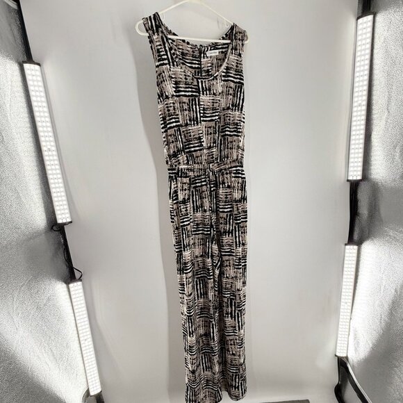 Calvin Klein Jumpsuit Sleeveless Scoop Neck Drawstring Cinched Waisted Size 8 - Picture 12 of 13